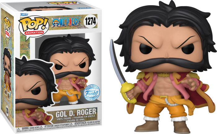 Funko Pop! One Piece - Gol D. Roger #1274 - Chase Chance (+ Box of 5 Mystery Exclusive Pop! Vinyl Figures)