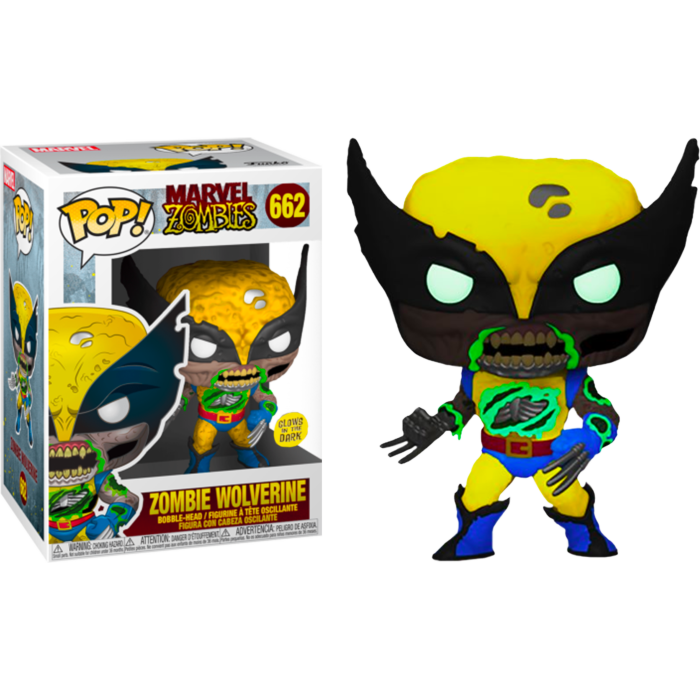 Funko Pop! Marvel Zombies - Wolverine Zombie Glow in the Dark #662 - The Amazing Collectables