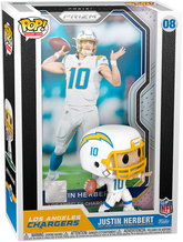 Funko Pop! Trading Cards - NFL Football - Justin Herbert Los Angeles Chargers with Protector Case #08 - Real Pop Mania