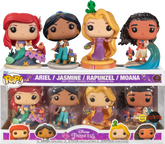 Funko Pop! Disney Princess - Ariel, Jasmine, Rapunzel & Moana Glow in the Dark - 4-Pack - Real Pop Mania