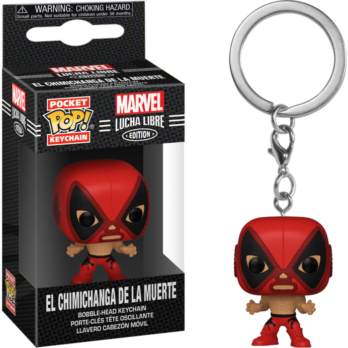 Funko Pocket Pop! Keychain - Marvel: Lucha Libre Edition - El Chimichanga De La Muerte Deadpool - The Amazing Collectables