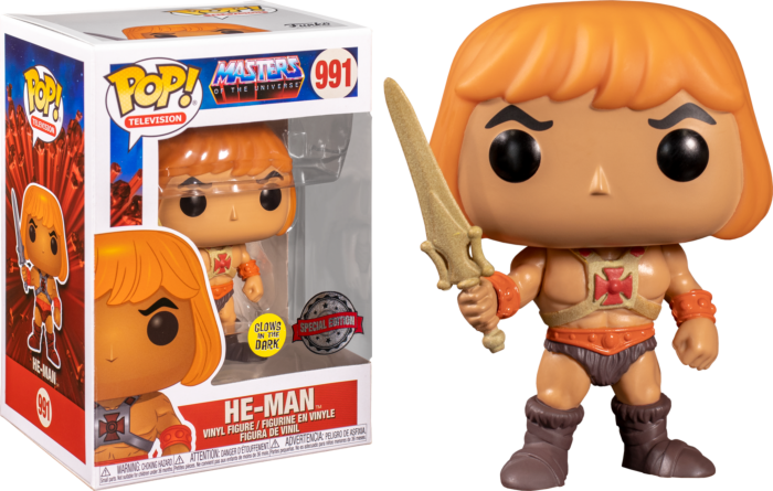 Funko Pop! Masters of the Universe - He-Man with Sword Glow in the Dark #991 - Real Pop Mania