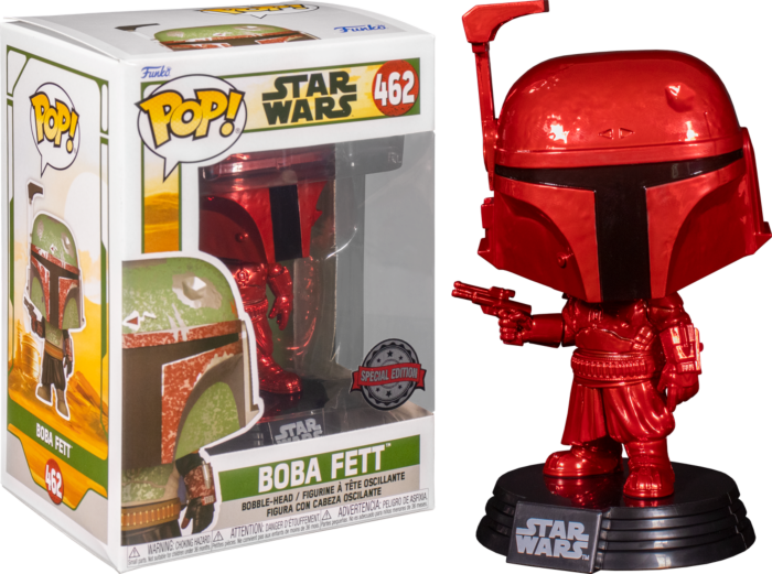 Funko Pop! Star Wars: The Book of Boba Fett - Boba Fett Red Chrome #462 - Real Pop Mania