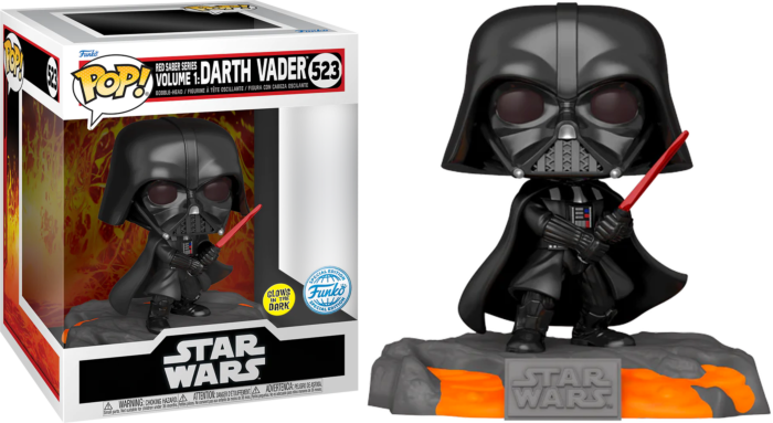 Funko Pop Star Wars Darth Vader Red Saber Series Volume 1 Glow in t