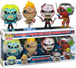 Funko Pop! Iron Maiden - Eddie Glow in the Dark - 4-Pack