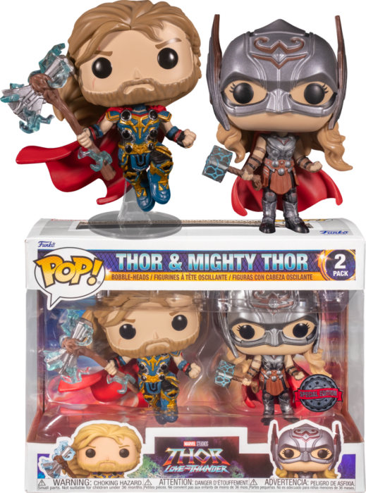 Funko Pop! Thor 4: Love and Thunder - Thor & Mighty Thor - 2-Pack