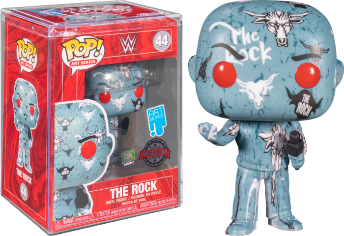 Funko Pop! WWE - The Rock Brahma Bull Artist Series with Pop! Protector #44 - Real Pop Mania