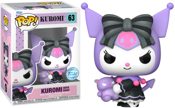 Funko Pop! Sanrio - Kuromi with Baku #63 - Real Pop Mania