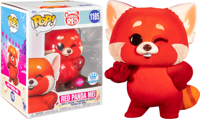 Funko Pop! Turning Red - Red Panda Mei Flocked 6" Super Sized #1185 - Real Pop Mania