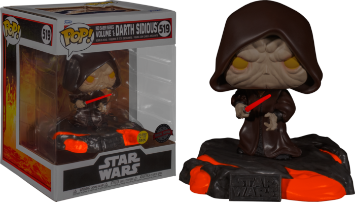 Funko Pop! Star Wars: Red Saber Series Volume 1 - Darth Sidious Glow in the Dark Deluxe #519