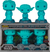 Funko Pop! Star Wars: Across the Galaxy - Anakin Skywalker, Yoda & Obi-Wan Kenobi Endor Force Ghost Glow in the Dark - 3-Pack - Real Pop Mania