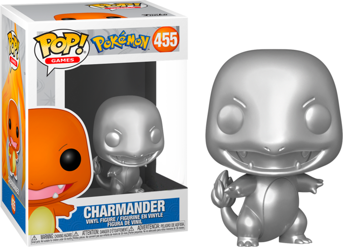 Funko Pop! Pokemon - Charmander Silver Metallic 25th Anniversary #455 - Real Pop Mania