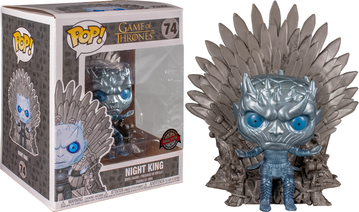 Funko Pop! Game of Thrones - Night King on Throne Metallic Deluxe #74 - The Amazing Collectables