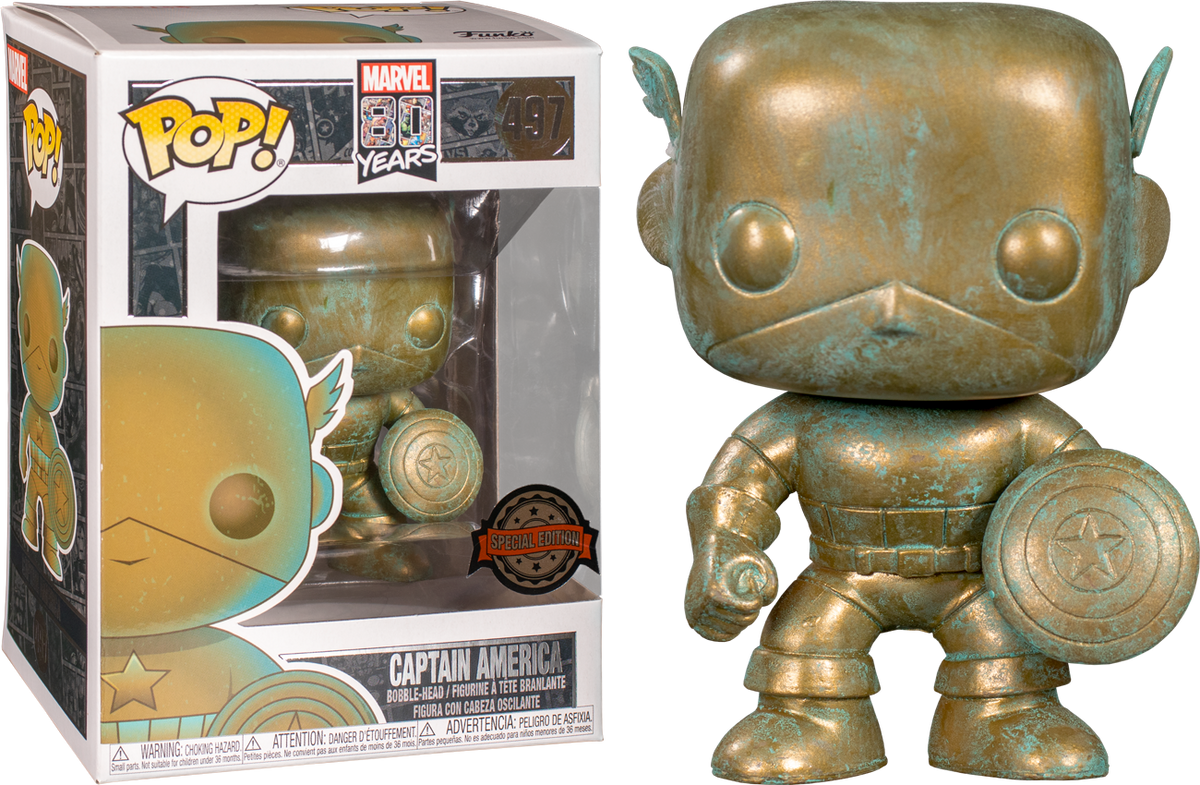 Funko Pop! The Avengers - Captain America Patina 80th Anniversary #497 - The Amazing Collectables