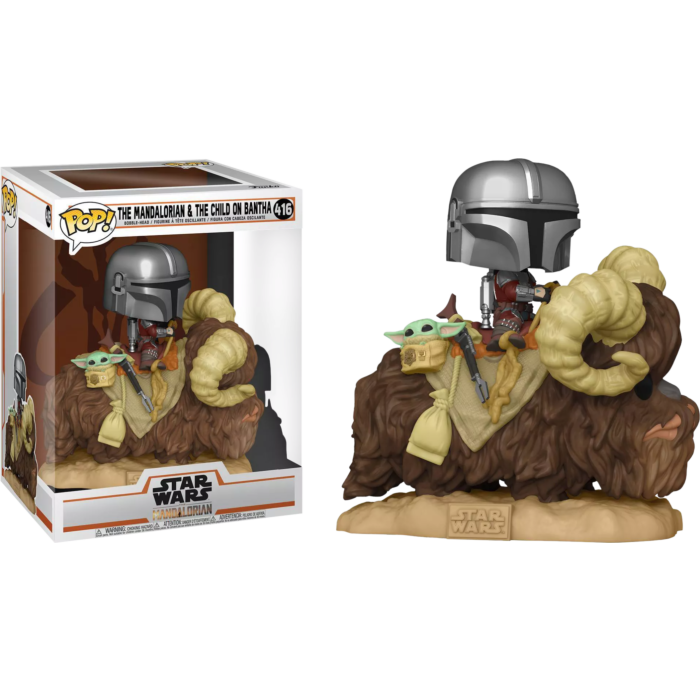 Funko Pop! Star Wars: The Mandalorian - The Mandalorian & The Child on Bantha Deluxe #416