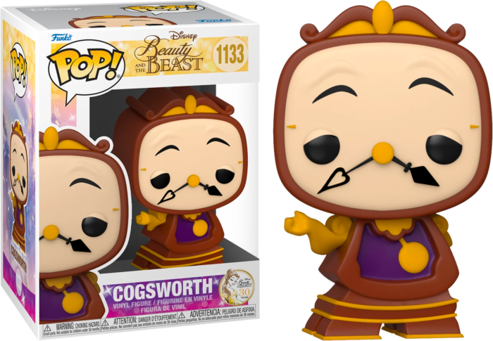 Funko Pop! Beauty and the Beast - Cogsworth 30th Anniversary #1133 - Real Pop Mania