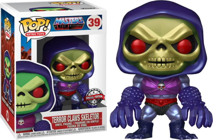 Funko Pop! Masters of the Universe - Skeletor with Terror Claws Metallic #39 - The Amazing Collectables