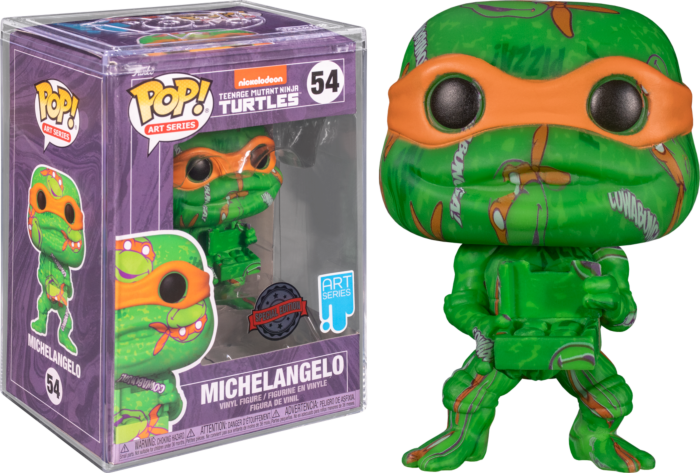 Funko Pop! Teenage Mutant Ninja Turtles II: The Secret of the Ooze - Michelangelo Artist Series with Pop! Protector #54 - Real Pop Mania
