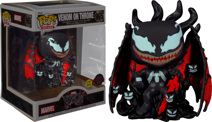 Funko Pop! Venom - Venom on Throne Glow in the Dark Deluxe #965 - Real Pop Mania