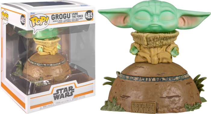 Funko Pop! Star Wars: The Mandalorian - Grogu Using The Force Deluxe with Light & Sound #485 - Real Pop Mania