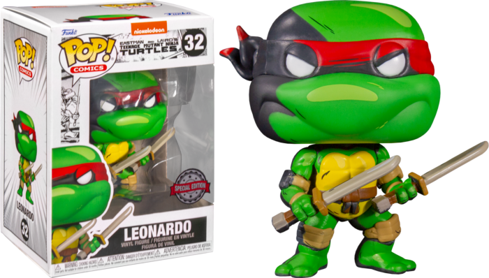 Funko Pop! Teenage Mutant Ninja Turtles (1984) - Leonardo Comic #32 - Chase Chance - Real Pop Mania