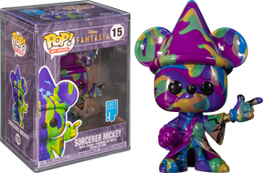 Funko Pop! Fantasia - Sorcerer Mickey Purple & Green Artist Series 80th Anniversary with Pop! Protector #15
