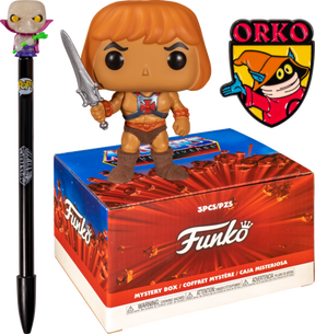 Funko Pop! Masters of the Universe - He-Man with Lightning Sword Flocked #991 + Exclusive Collector Box