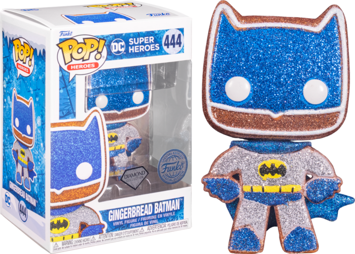 Funko Pop! DC Super Heroes - Gingerbread Batman Diamond Glitter #444 - Real Pop Mania