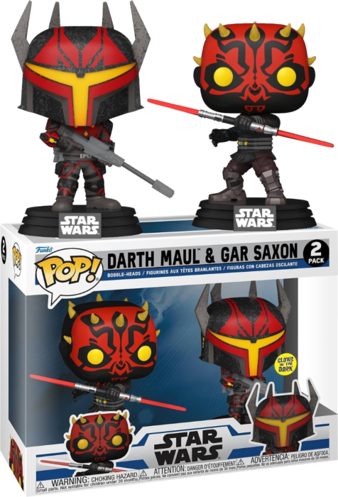 Funko Pop Star Wars The Clone Wars Darth Maul Gar Saxon Glow in
