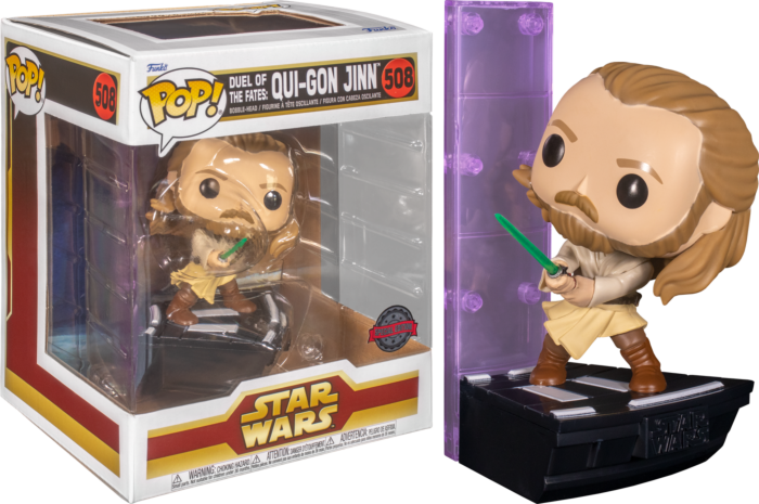 Funko Pop! Star Wars Episode I: The Phantom Menace - Qui-Gon Jinn Duel Of The Fates Deluxe #508 - Real Pop Mania
