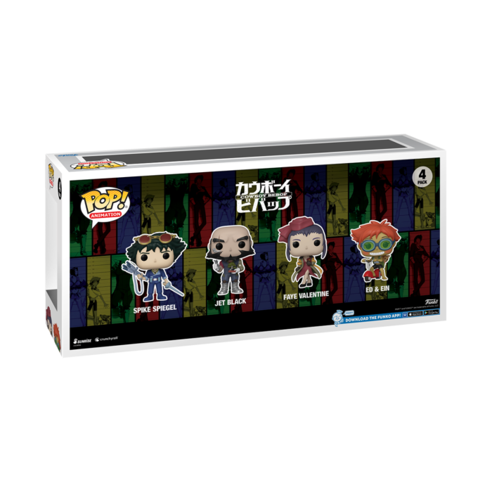 Funko Pop! Cowboy Bebop - Spike Spiegel, Jet Black, Faye Valentine, Ed & Ein - 4-Pack - Real Pop Mania