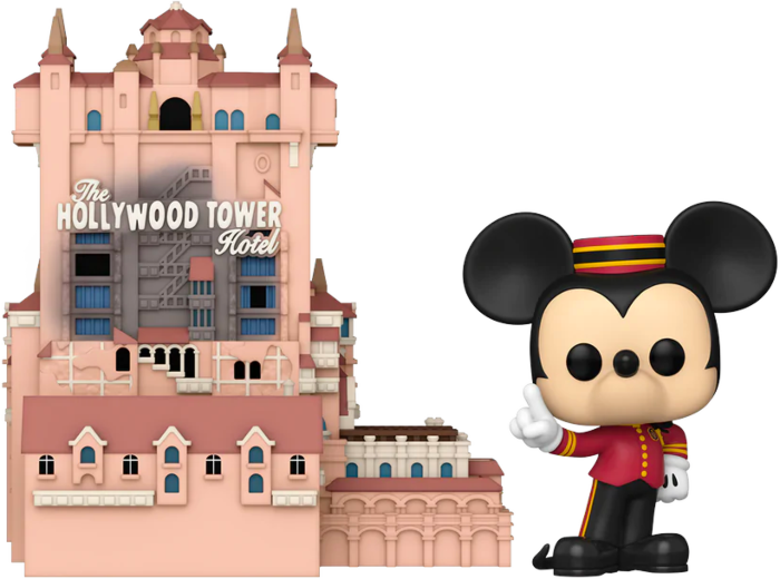 Funko Pop! Town - Walt Disney World: 50th Anniversary - Mickey Mouse with Hollywood Tower Hotel #31 - Real Pop Mania