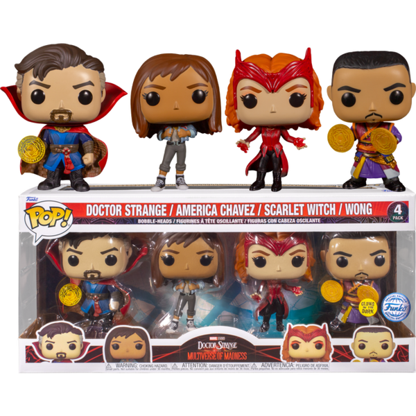 マーベルフィギュア　4点セット　Funko 69117_Marvel_DSMM_POP_4PK_GLAM