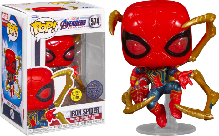 Funko Pop! Avengers 4: Endgame - Iron Spider with Nano Gauntlet Glow in the Dark #574
