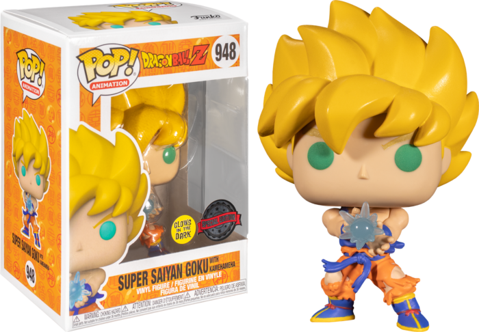 Funko Pop! Dragon Ball Z - Super Saiyan Goku with Kamehameha Wave Glow in the Dark #948