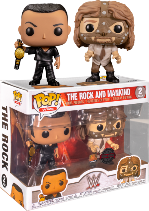 Funko Pop! WWE - The Rock vs Stone Cold with Wrestling Ring Moments 