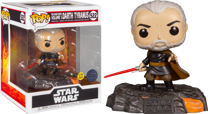 Funko Pop! Star Wars: Red Saber Series Volume 1 - Darth Tyranus Glow in the Dark Deluxe #522