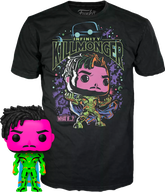 Funko Pop! What If… - Infinity Killmonger Blacklight - Vinyl Figure & T-Shirt Box Set - Real Pop Mania