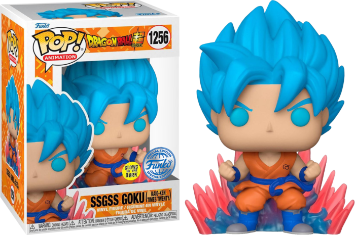 Funko Pop! Dragon Ball Super - SSGSS Goku (Kaio-ken Times Twenty) Glow in the Dark #1256