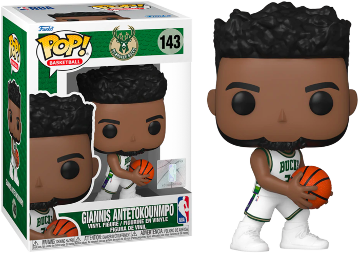 Funko Pop! NBA Basketball - Giannis Antetokounmpo Milwaukee Bucks 2021 City Edition Jersey #143 - Real Pop Mania