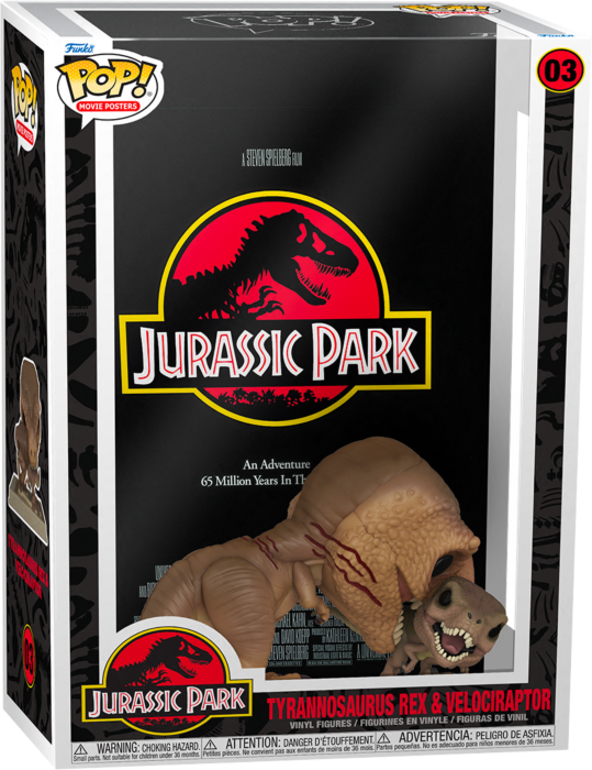 Funko Pop! Movie Posters - Jurassic Park - Tyrannosaurus Rex & Velociraptor #03 - Real Pop Mania