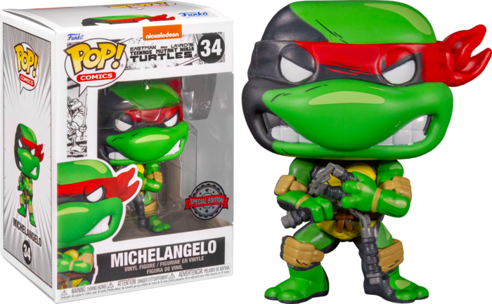 Funko Pop! Teenage Mutant Ninja Turtles (1984) - Michelangelo Comic #34 - Chase Chance - Real Pop Mania