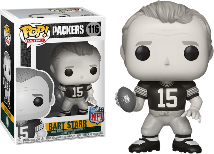 Funko Pop! NFL Legends - Bart Starr Green Bay Packers Black and White Legends #116 - Real Pop Mania