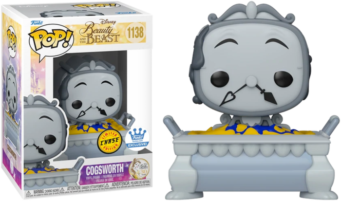 Funko Pop! Beauty and the Beast - Cogsworth in Cobbler #1138 - Chase Chance - Real Pop Mania