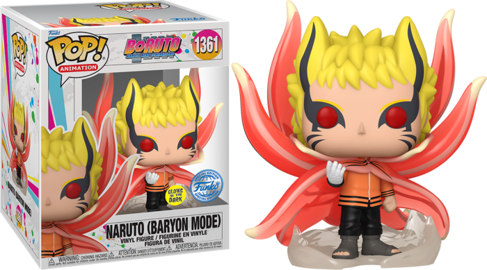 Funko Pop! Boruto: Naruto Next Generations - Naruto (Baryon Mode) Glow in the Dark 6" Super Sized #1361