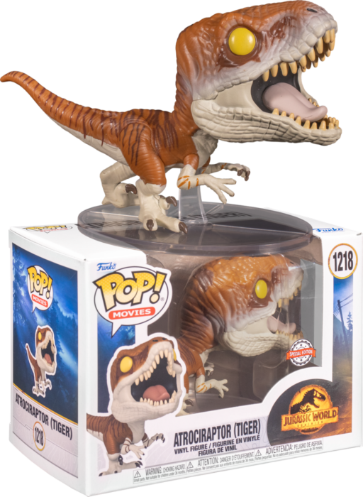 Funko Pop! Jurassic World: Dominion - Atrociraptor Tiger #1218 - Real Pop Mania