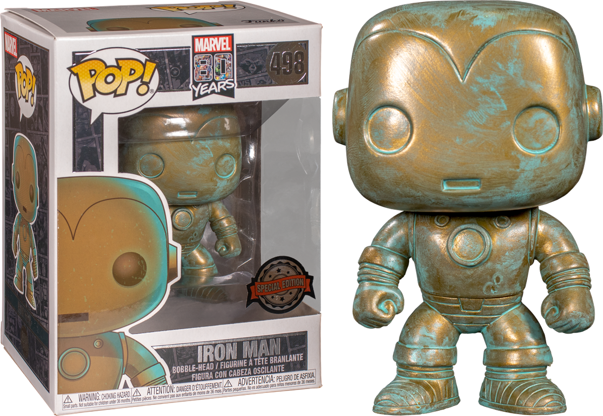 Funko Pop The Avengers Iron Man Patina 80th Anniversary 498
