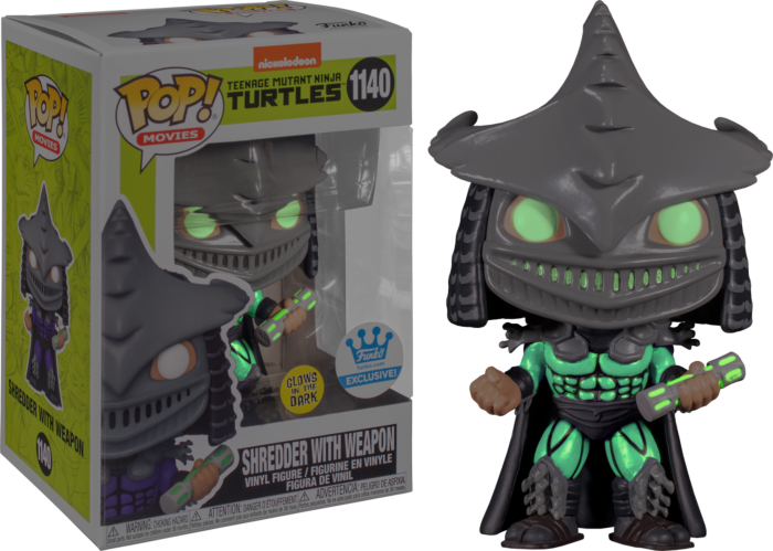 Funko Pop! Teenage Mutant Ninja Turtles II: The Secret Of The Ooze - Super Shredder with Ooze Glow in the Dark #1140 (+ Box of 3 Mystery Exclusive Pop! Vinyl Figures) - Real Pop Mania