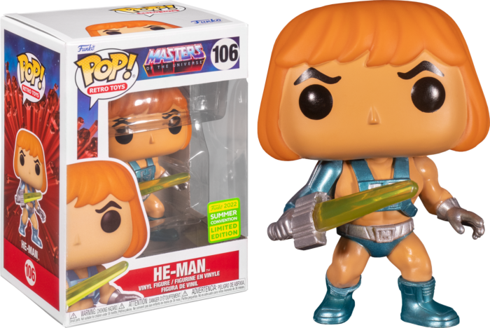 Funko Pop! Masters of the Universe - Laser Power He-Man #106 (2022 Summer Convention Exclusive) - Real Pop Mania