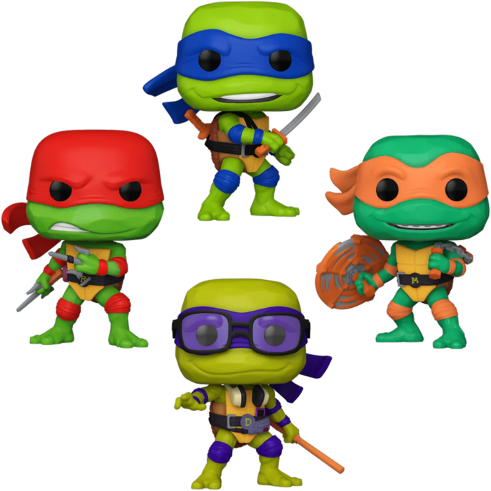 Funko Pop! Teenage Mutant Ninja Turtles: Mutant Mayhem - Turtles Glow in the Dark - 4-Pack